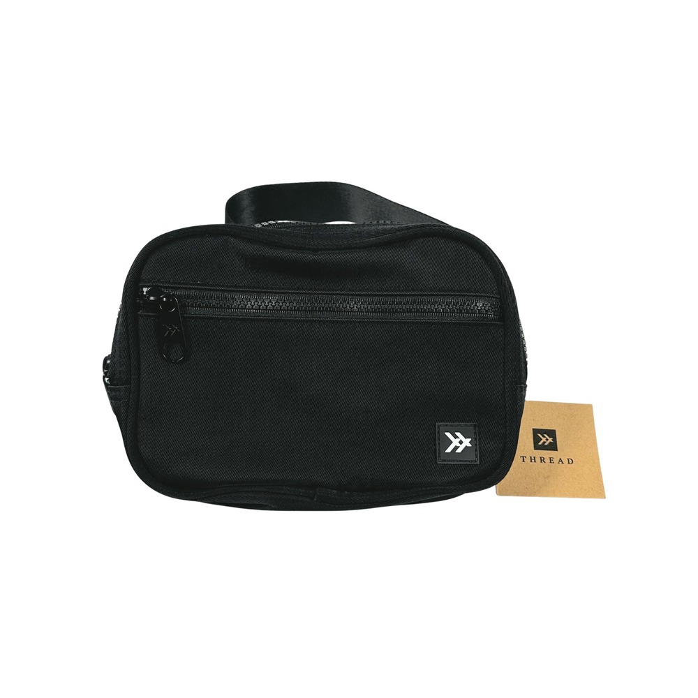 Thread Wallets Carry On Crossbody Bag Black Canvas Travel‎ Waist Pack Casual New